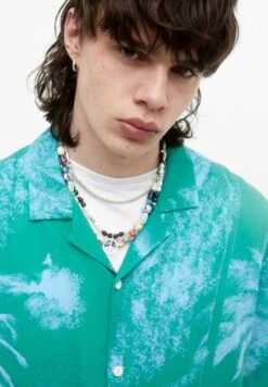 PULL & BEAR Short Sleeve Stwd Palm TreeCamiciaTurquoise Uomo Camicie PUC22D0JH-L11 -Pull & Bear 0038617c67bb40168f53ff8ebbd041bc