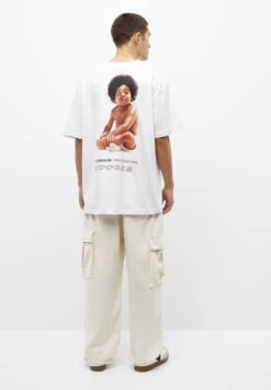 PULL & BEAR The Notorious B I GT-Shirt Con StampaWhite Uomo T-shirt E Polo PUC22O1MD-A11