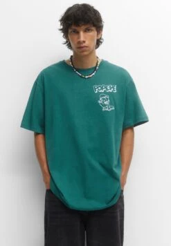 PULL & BEAR Popeye Short SleeveT-Shirt Con StampaGreen Uomo T-shirt E Polo PUC22O1PS-M11