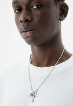 PULL & BEAR Toned KeyCollanaSilver Coloured Uomo Gioielli PUC52L02E-D11