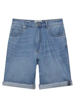 PULL & BEAR Bermuda With Turn-Up Hems - Shorts Di Jeans - Blue Denim -Pull & Bear 019db826d4bb4623a8c3366796b24984