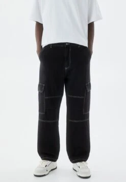 PULL & BEAR With Front Panel Jeans A SigarettaBlack Uomo Jeans PUC24A001-Q11