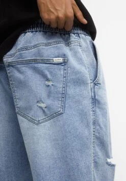 PULL & BEAR Ripped Bermuda Shorts Di JeansStone Blue Denim Uomo Jeans PUC22F0D8-K11 -Pull & Bear 02454736338140c4b0fd1d691db3cbee