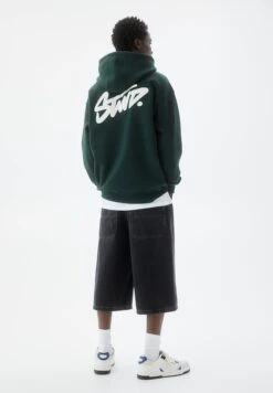 PULL & BEAR LogoFelpa Con CappuccioDark Green Uomo Maglieria E Felpe PUC22S0QL-M11 -Pull & Bear 02c73b6fb61c402489163f086773537f