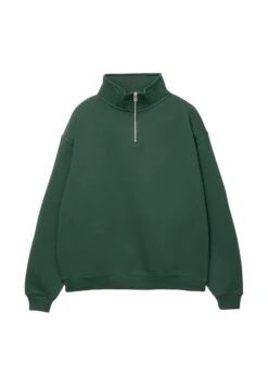 PULL & BEAR BASIC QUARTER-ZIP - Felpa - Dark Green -Pull & Bear 0552f7c03e31472a9c3fadd1324d9da0 2