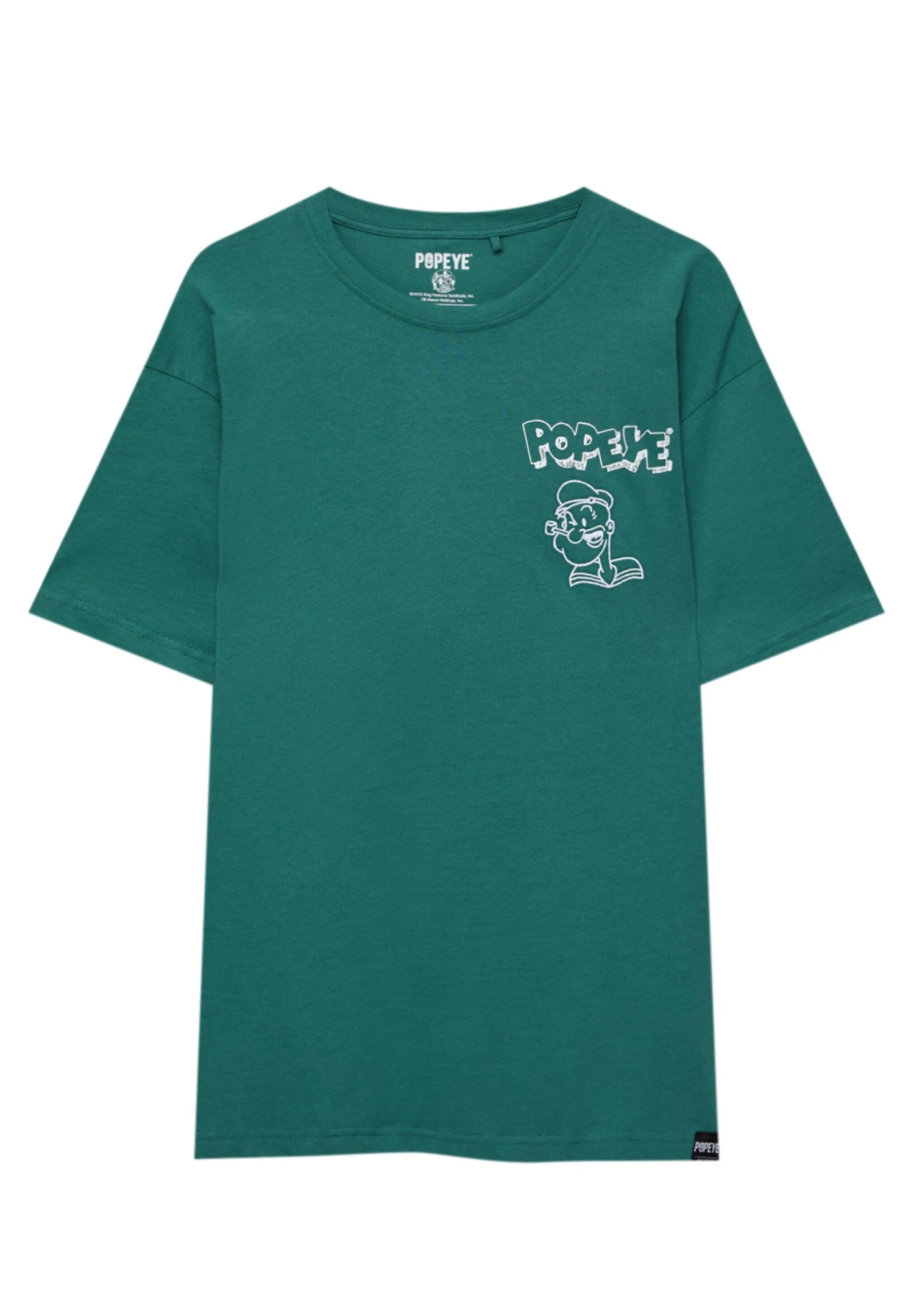 PULL & BEAR Popeye Short SleeveT-Shirt Con StampaGreen Uomo T-shirt E Polo PUC22O1PS-M11 6 PULL & BEAR Popeye Short SleeveT-Shirt Con StampaGreen Uomo T-shirt E Polo PUC22O1PS-M11 - immagine 6