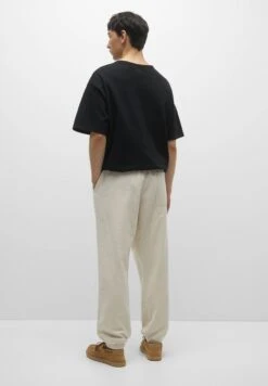 PULL & BEAR Rustic- Pantaloni Sportivi - Mottled Beige -Pull & Bear 06c2885e5711496e80156eb321bcfaf2