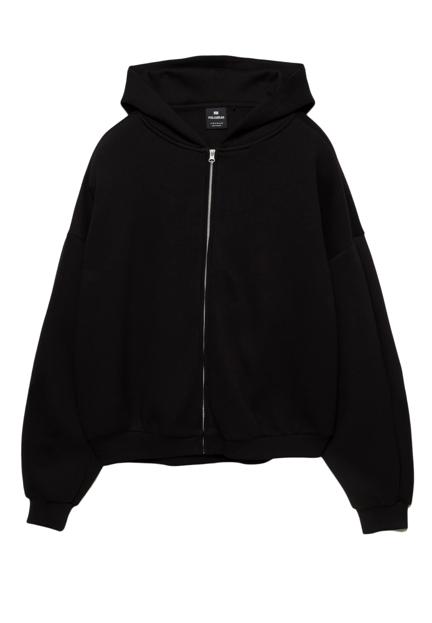 PULL & BEAR PLEATED - Felpa Con Zip - Black 7 PULL & BEAR PLEATED - Felpa Con Zip - Black - immagine 7