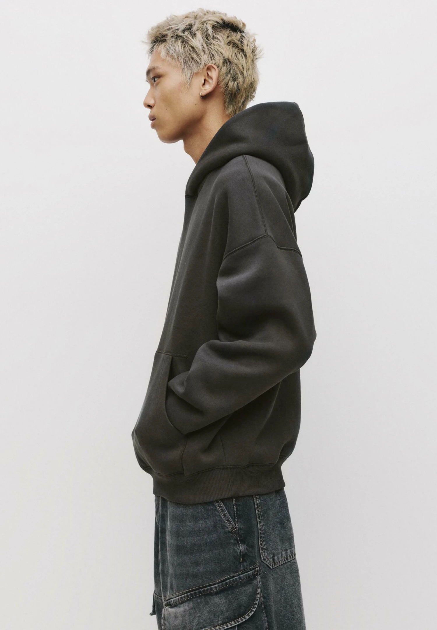 PULL & BEAR BOXY FIT - Felpa Con Cappuccio - Grey 4 PULL & BEAR BOXY FIT - Felpa Con Cappuccio - Grey - immagine 4