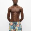 PULL & BEAR Coral PrintCostume Da BagnoBlue Uomo Moda Mare PUC82H03A-K11