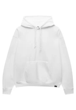 PULL & BEAR Basic - Felpa Con Cappuccio - White -Pull & Bear 09bd4510ad6742c784ff7c3e7e6b8262