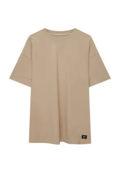 PULL & BEAR Oversize Short Sleeve - T-Shirt Basic - Sand -Pull & Bear 0a5034b03e8a423fbc0bfc83c8e45710