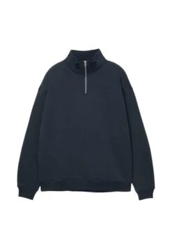 PULL & BEAR BASIC QUARTER-ZIP - Felpa - Blue Grey -Pull & Bear 0a6e1ebc04bc46d6aa786922d2c0d7bb 3