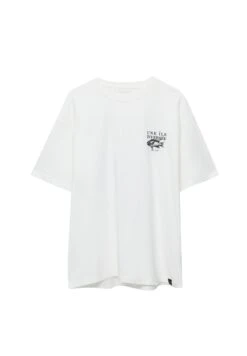 PULL & BEAR Short SleeveT-Shirt Con StampaWhite Uomo T-shirt E Polo PUC22O1PQ-A11 -Pull & Bear 0bda74c162d942af969d0a8ca95a1f0d