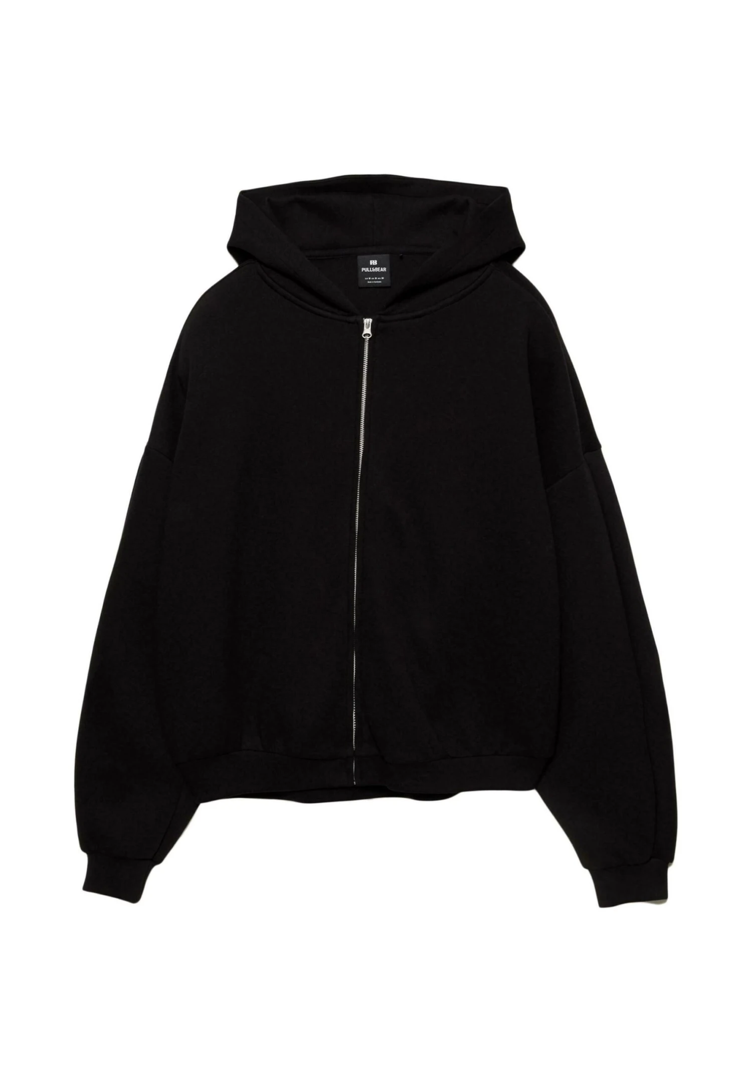 PULL & BEAR PLEATED - Felpa Con Zip - Black 6 PULL & BEAR PLEATED - Felpa Con Zip - Black - immagine 6