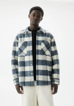 PULL & BEAR Long Sleeve Checked- Camicia - Blue