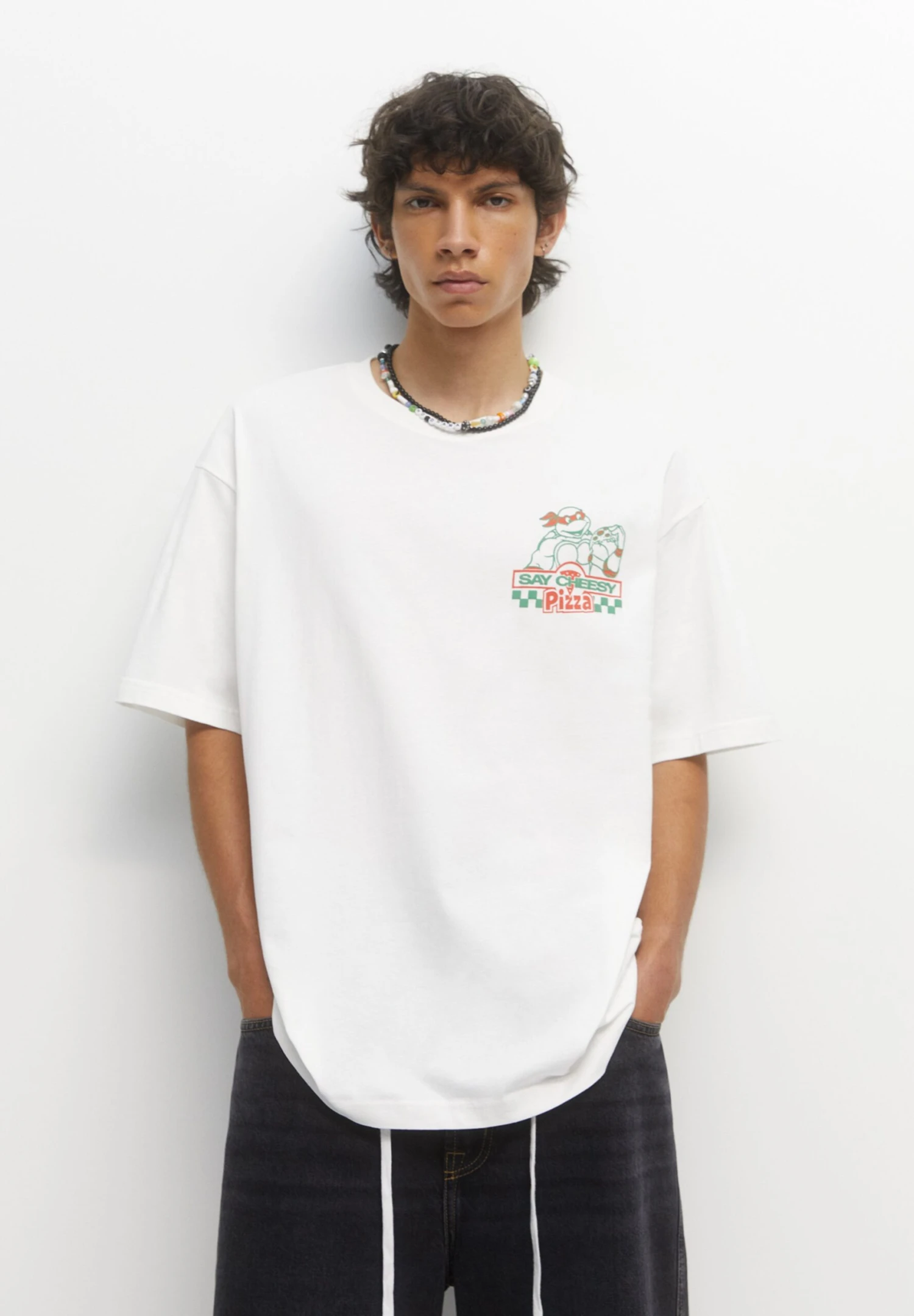 PULL & BEAR Ninja TurtlesShort SleeveT-Shirt Con StampaWhite Uomo T-shirt E Polo PUC22O1PZ-A11 3 PULL & BEAR Ninja TurtlesShort SleeveT-Shirt Con StampaWhite Uomo T-shirt E Polo PUC22O1PZ-A11 - immagine 3