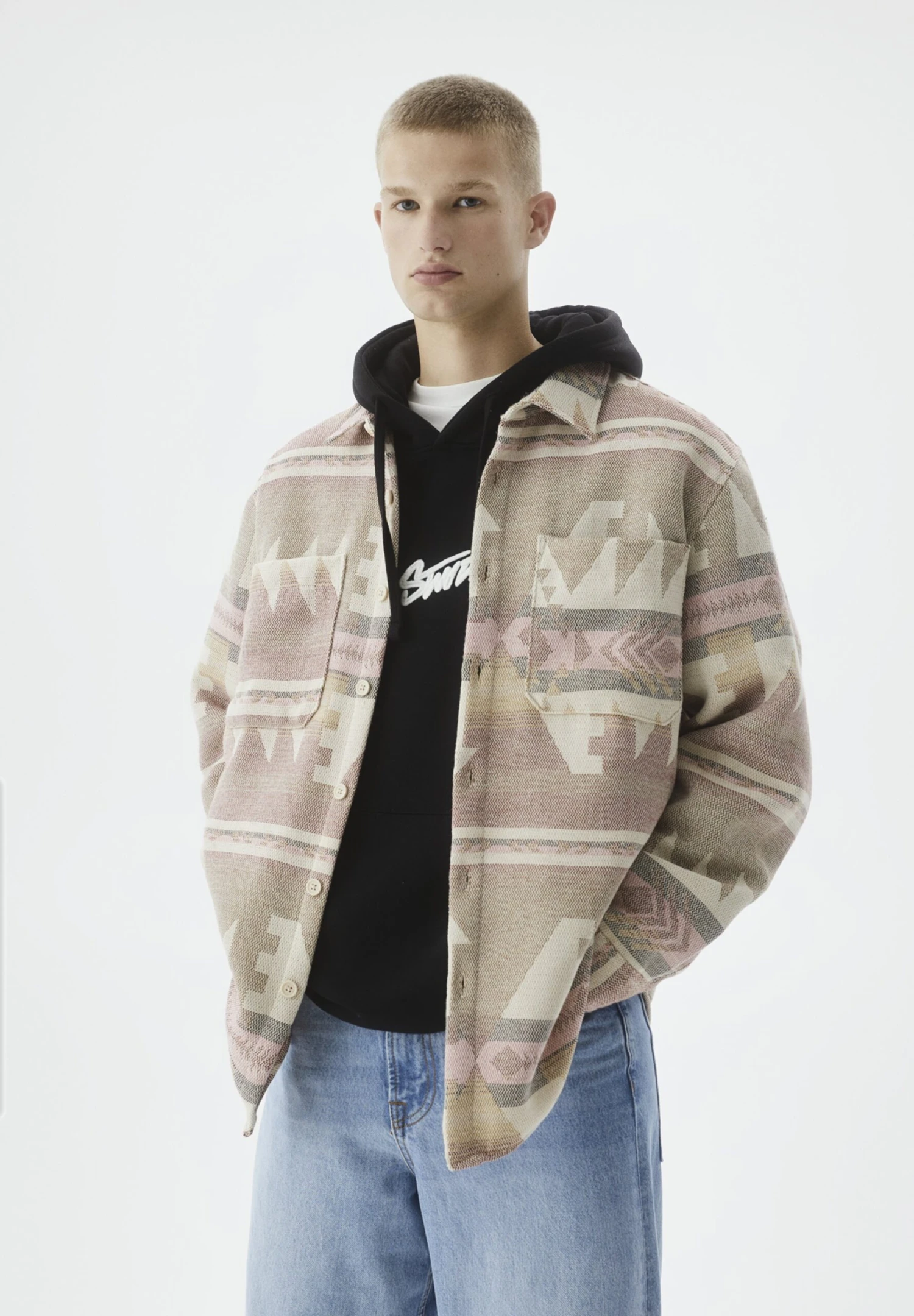 PULL & BEAR Geometric Print - Camicia - Pink 1 PULL & BEAR Geometric Print - Camicia - Pink