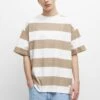 PULL & BEAR Striped Short SleeveT-Shirt Con StampaSand Uomo T-shirt E Polo PUC22O1KJ-B11
