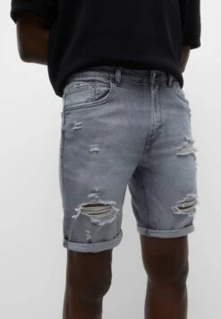 PULL & BEAR Bermuda - Shorts Di Jeans - Grey -Pull & Bear 104b0e8482d9429fafa36372f583a3d6