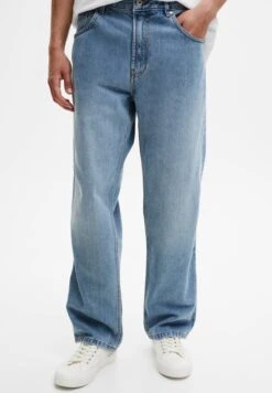 PULL & BEAR WideJeans BaggyStone Blue Denim Uomo Jeans PUC22G0LK-K11