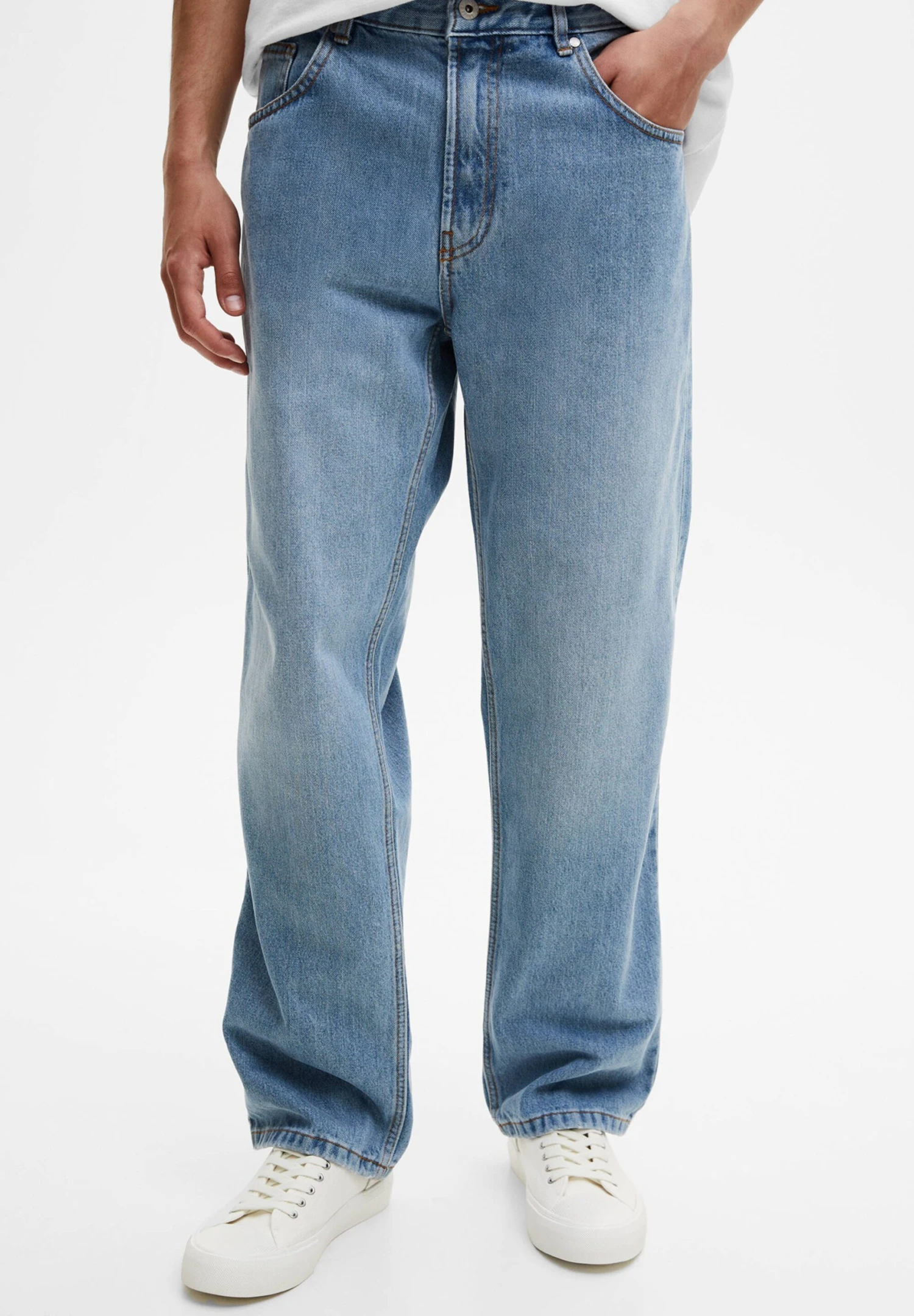 PULL & BEAR WideJeans BaggyStone Blue Denim Uomo Jeans PUC22G0LK-K11 1 PULL & BEAR WideJeans BaggyStone Blue Denim Uomo Jeans PUC22G0LK-K11