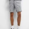 PULL & BEAR Ripped Bermuda - Shorts Di Jeans - Grey