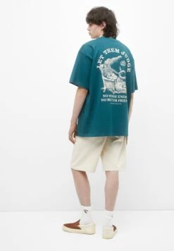 PULL & BEAR Short SleeveWith GraphicT-Shirt Con StampaGreen Uomo T-shirt E Polo PUC22O1MJ-M11 -Pull & Bear 141edd30b8f9436cb773ad6e1c3112f2
