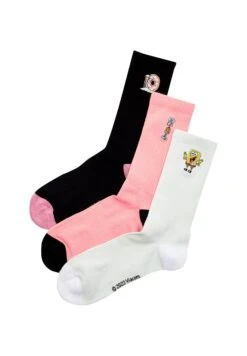 PULL & BEAR Spongebob - 3-Pack- Calze - Black