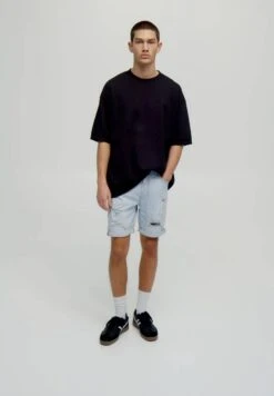 PULL & BEAR Ripped - Shorts Di Jeans - Blue Denim -Pull & Bear 169bd6733d214078868167583523334f