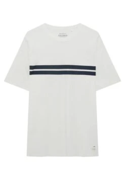 PULL & BEAR Striped PanelT-Shirt Con StampaDark Blue Uomo T-shirt E Polo PUC22O1LB-K11 -Pull & Bear 17ef42f81b904947b5eee930f637591d