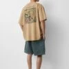 PULL & BEAR With Short Sleeves AndT-Shirt Con StampaOchre Uomo T-shirt E Polo PUC22O1PK-O11