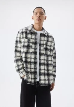 PULL & BEAR CheckCamiciaWhite Uomo Camicie PUC22D0KL-A11