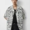 PULL & BEAR Short Sleeve - Print - Camicia - White