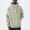 PULL & BEAR Logo - Felpa Con Cappuccio - Beige
