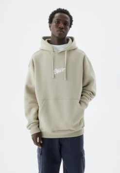 PULL & BEAR Logo - Felpa Con Cappuccio - Beige