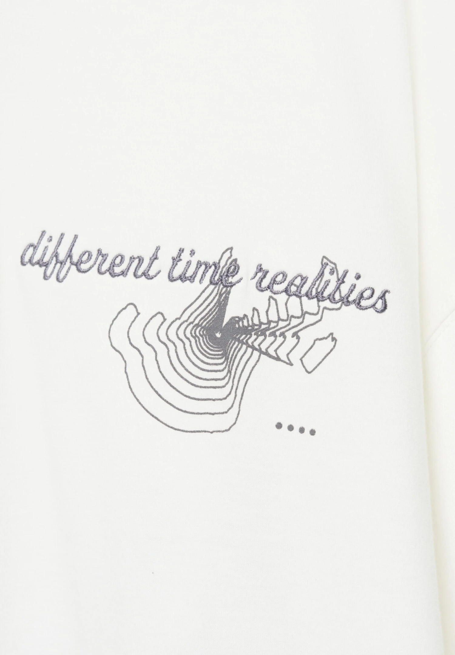 PULL & BEAR Different Time Realities Embroidered - T-Shirt Con Stampa - White 7 PULL & BEAR Different Time Realities Embroidered - T-Shirt Con Stampa - White - immagine 7