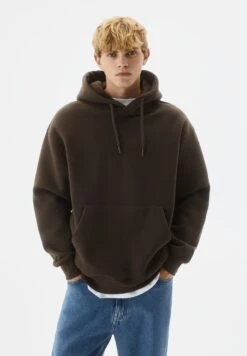 PULL & BEAR Basic ColouredFelpa Con CappuccioDark Brown Uomo Maglieria E Felpe PUC21009J-O12 -Pull & Bear 1cc5f18838fb40f49d58b8c00c69480b