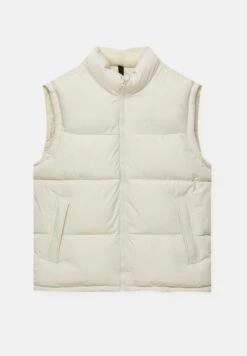 PULL & BEAR Basic - Puffer Gilet - Smanicato - White -Pull & Bear 1f668a0700434b488373b9a151f7acd5