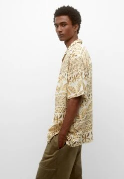 PULL & BEAR Print Short SleeveCamiciaOchre Uomo Camicie PUC22D0JL-O11 -Pull & Bear 20e08b98addc4b0dbec277da37f7921b