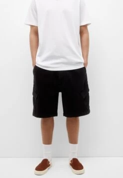 PULL & BEAR Bund - Shorts Di Jeans - Black