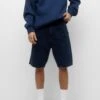 PULL & BEAR Wide-Leg With DartsBermuda Shorts Di JeansDark Blue Uomo Jeans PUC22F0DE-K12