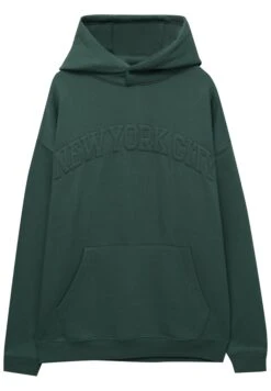 PULL & BEAR New York Varsity Felpa Con CappuccioDark Green Uomo Maglieria E Felpe PUC22S0R2-M11 -Pull & Bear 2358a8010c0349e2853c683bb5c84f2d