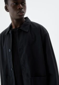 PULL & BEAR With Collar - Giacca Leggera - Black -Pull & Bear 23d7c00bca794e51a8584d6cd487ee8c