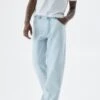 PULL & BEAR Wide LegJeans A SigarettaLight Blue Denim Uomo Jeans PUC22G0PQ-K12