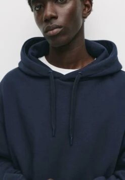 PULL & BEAR Felpa Con Cappuccio - Dark Blue Denim -Pull & Bear 254b208a642d4c9d9846e6e0e718e87a