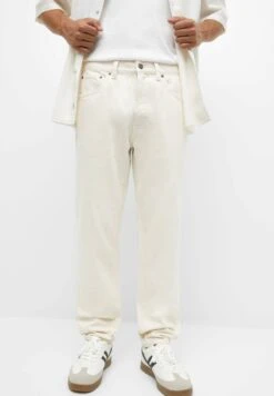 PULL & BEAR Basic Standard-Fit - Jeans A Sigaretta - Beige