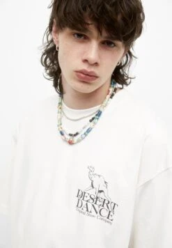 PULL & BEAR Short SleeveWith GraphicT-Shirt Con StampaMottled Beige Uomo T-shirt E Polo PUC22O1MJ-B12 -Pull & Bear 275882e983f5468a9fb04a7896d7e510