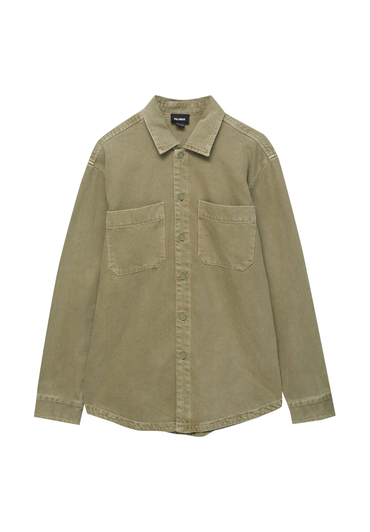 PULL & BEAR Long Sleeve- Camicia - Khaki 7 PULL & BEAR Long Sleeve- Camicia - Khaki - immagine 7