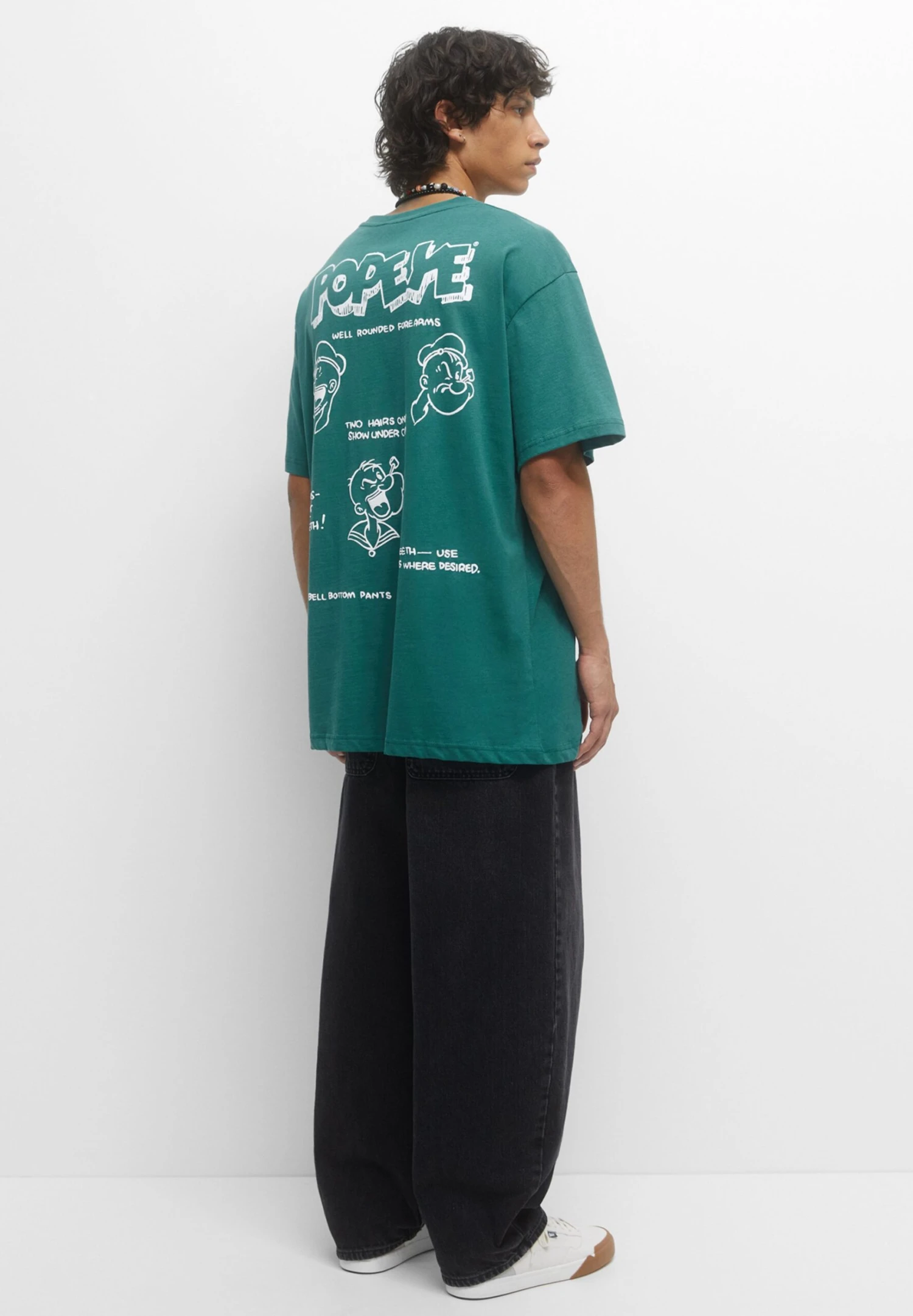 PULL & BEAR Popeye Short SleeveT-Shirt Con StampaGreen Uomo T-shirt E Polo PUC22O1PS-M11 3 PULL & BEAR Popeye Short SleeveT-Shirt Con StampaGreen Uomo T-shirt E Polo PUC22O1PS-M11 - immagine 3